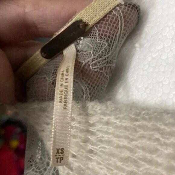 Free People Peakaboo Lace Wool Oversized Open Cardigan - Picture 5 of 8